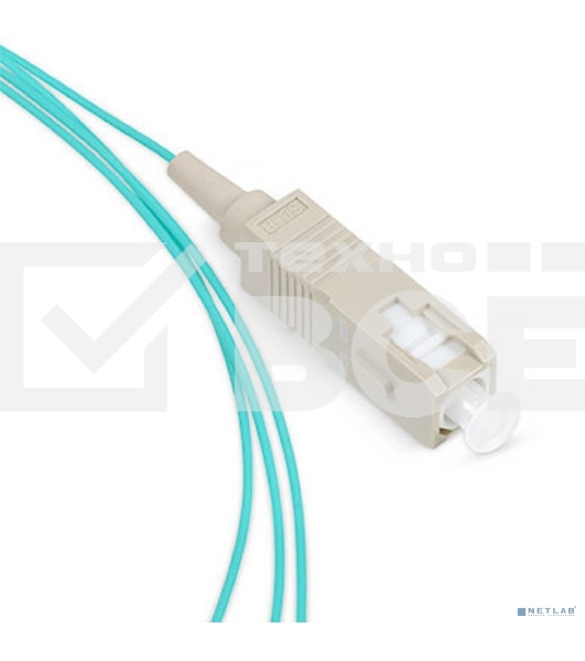 Пигтейл Cabeus, SC, OM3 50/125, 1,5м, бежевый хвостовик, бирюзовый