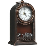 Светодиодный камин 'Старинные часы' с эффектом живого огня 14,7x11,7x25 см, бронза, батарейки 2хС (не в комплекте) USB Neon-night, фото8