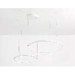 Подвесной светодиодный светильник Ambrella light FL5521/2+6 WH белый 45W 3000K/4200K/6400K D600/400*1300 (без ПДУ), фото5