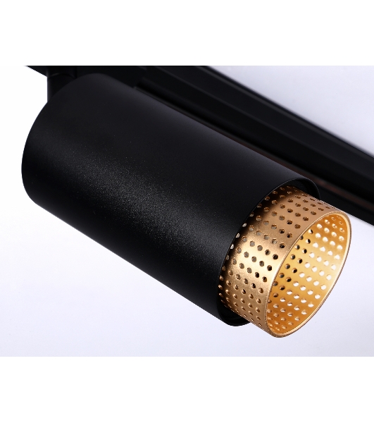 Трековый однофазный светильник Ambrella light GL5162 BK/GD черный/золото GU10 max 12W D60*190