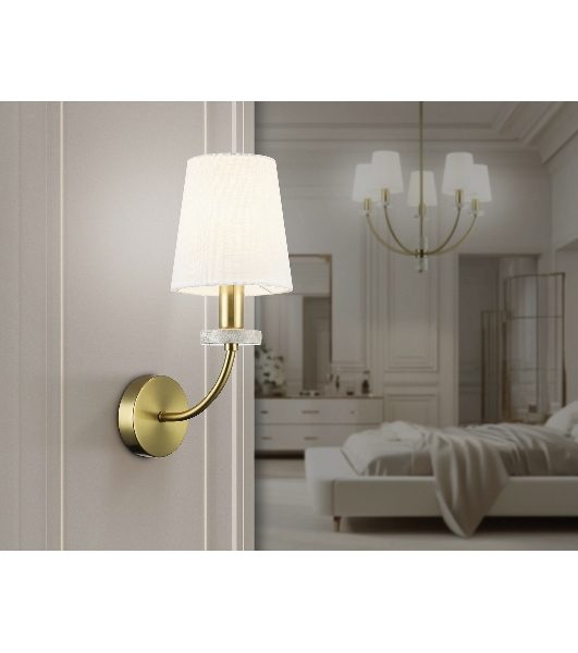 Настенный светильник Ambrella light LH75359 SB/WH бронза/белый E14 max 40W 140*205*350