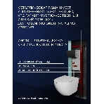 Комплект BAU 6 в 1: инсталляция BAU PRO для подвесного унитаза, унитаз подвесной безободковый торнадо обратного потока Bau Dream 52х36 Hurricane-5, сиденье быстросъемное микролифт, кнопка смыва BAU Soul, черная матовая, фото 1