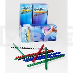 Пружины для переплета пластиковые Office Kit d=8мм 31-50лист A4 белый (100шт) BP2011, фото 1