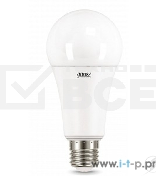 Светодиодная лампа GAUSS 73215 LED Elementary A67 25W E27 2000lm 3000K 1/10/50 0