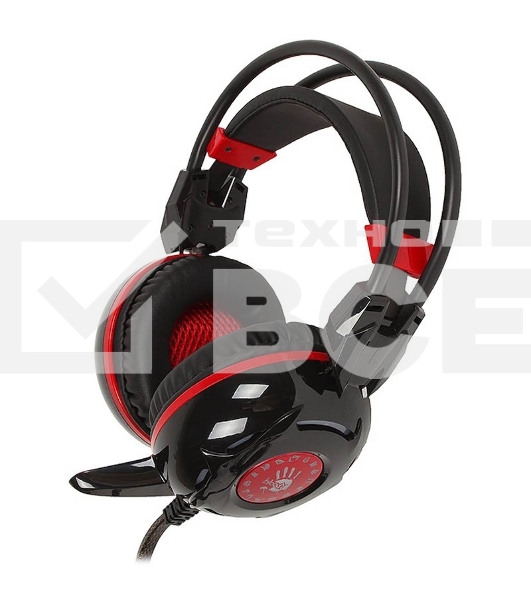 ГарнитураA4Tech Bloody G300 черный/красный (2.2м)