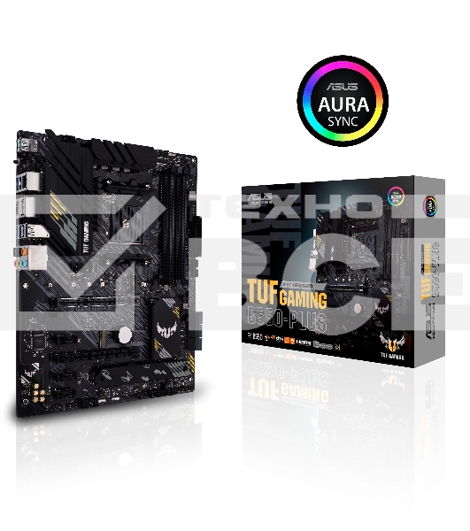 Материнская плата ASUS TUF GAMING B550-PLUS, AM4, AMD B550, 4xDDR4, 6xSATA, 2xM.2, 1xPCIe 4.0 x16, 1xPCIe 3.0 x16, 3xPCIe x1, 1xHDMI, 1xDP, 1x 2.5Gb LAN, 4xUSB-A 3.2 Gen 1, 1xUSB-A 3.2 Gen 2, 2xUSB-A 2.0, 1xUSB-C 3.2 Gen 2, 5x3.5 мм, 7.1, ATX