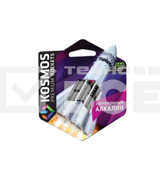 Элемент питания Космос алкалиновый AAA/LR03 Kosmos premium ROCKETS (блист.4шт)