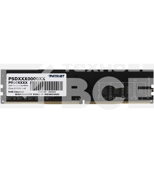 Оперативная память Patriot Signature, DDR4, 16GB (1x16 GB), 3200 MHz, CL22