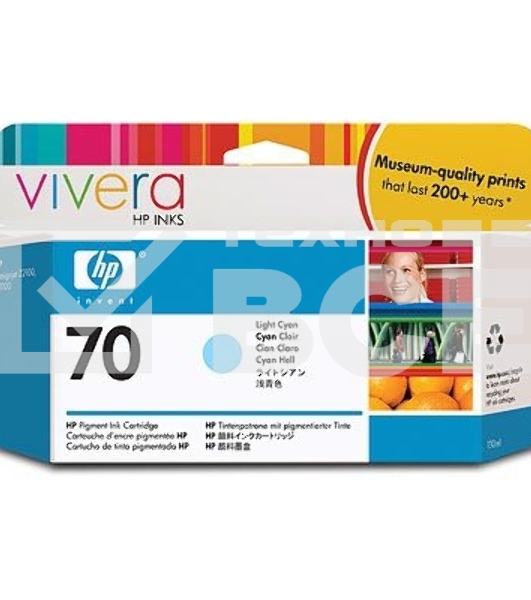 Картридж струйный HP №70 C9390A светло-голубой для HP DJ Z2100/Z3100 (130мл)