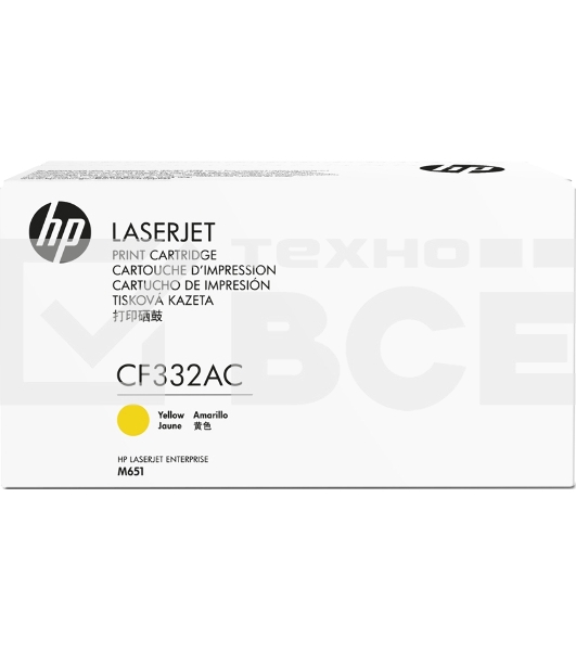 Контрактный Картридж лазерный HP 654A Ylw Contract LJ Toner Cartridge