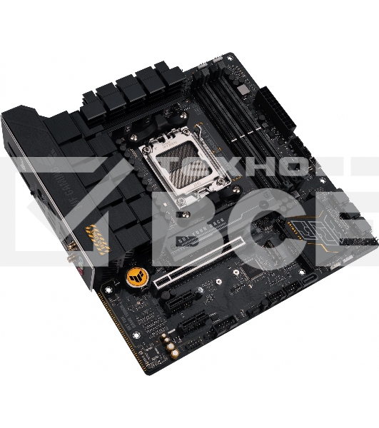 Материнская плата ASUS TUF GAMING B650M-E WIFI, AM5, AMD B650, 4xDDR5, 4xSATA, 2xM.2, 1xPCI-E 4.0 x16, 2xPCI-E x1, 2xDP, 1xHDMI, 1x 2.5Gb LAN, 1xUSB-A 3.2 Gen 2, 2xUSB-A 3.2 Gen 1, 4xUSB 2.0, 1xUSB-C 3.2 Gen 2, 3x3.5 мм, 7.1, Micro-ATX