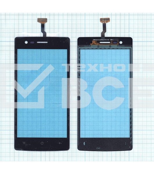 Сенсорное стекло (тачскрин) для OPPO Neo 5 (2015), черное