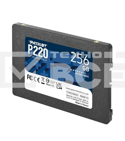 Накопитель SSD Patriot P220, 256GB, SATA-III, 2.5