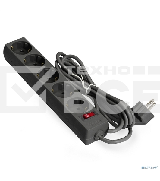 Сетевой фильтр ExeGate EX279179RUS SP-5-7B (5 розеток, 7м, евровилка, черный)