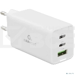 Зарядное устройство Cablexpert MP3A-PC-65, 65Вт GaN, 3,25A, QC4.0/PD, 2xType-C, 1xUSB, белый, коробка, фото4