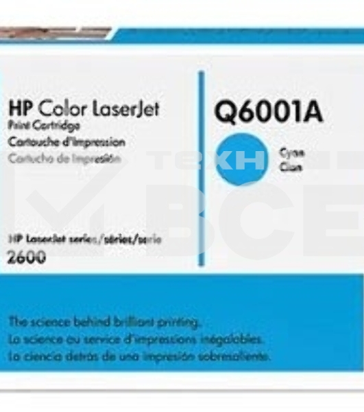 Картридж лазерный HP Q6001A голубой для Color LaserJet 2600 2000стр.