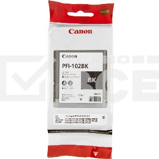 Картридж струйный Canon PFI-102Bk (0895B001) черный (130 мл.) для Canon iPF605, iPF610, iPF650, iPF655, iPF710, iPF750, iPF755, LP17, iPF510