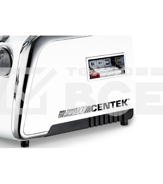 Мясорубка электрическая Centek CT-1602 Juice 2000W, Соковыж., нож+диски (2 шт) из литой стали, реверс (белый/хром)