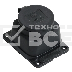 Розетка кабельная наружной установки IР44 16А 2Р+E каучук ОМЕГА IEK PKR11-016-2-K02, фото2