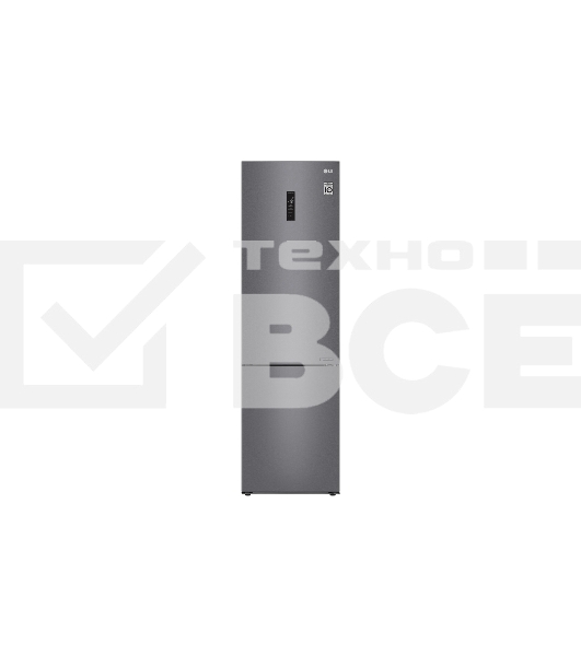 Холодильник LG GA-B509CLSL графитовый двухкамерный 277/107л морозилка снизу, No Frost
