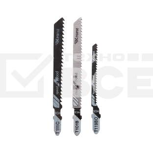 Набор полотен для электролобзика KRANZ № 1 T101B/T111C/T119BO (3 шт./уп.) 