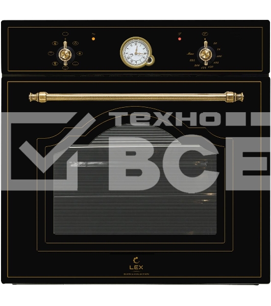 Духовой шкаф Электрический LEX EDM 6070С BL черный, встраиваемый