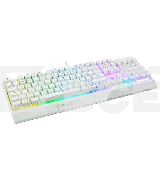 Клавиатура MSI Vigor GK30 белый USB Multimedia for gamer LED (подставка для запястий)