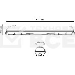 Светильник СПП-176 EVO 18W 1950lm 4000K 200-240V IP65 600*76*82мм ИК-сенс и соед в лин LED, фото 1