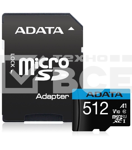 Карта памяти MICRO SDXC 512GB AUSDX512GUICL10A1-RA1 ADATA