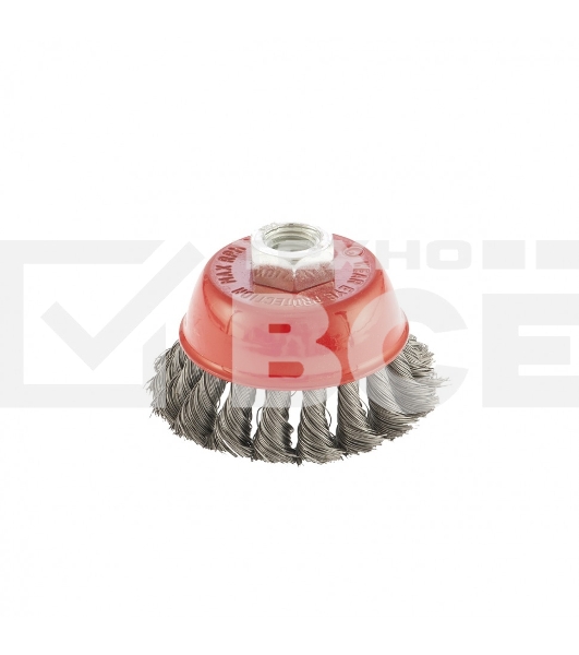 Щетка Matrix для УШМ, 75 мм, М14, Чашка, крученая проволока 0,35 мм