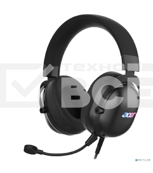 Наушники с микрофоном Acer AHW122 черный 2.1м мониторные USB оголовье (ZL.HDSCC.01U)