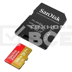 Флеш карта microSDXC 128GB SanDisk EXTREME Class 10, UHS-I, W90, R 190 МБ/с, SDSQXAA-128G-GN6MA адаптер на SD, фото3