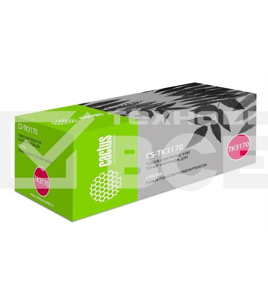 Картридж лазерный Cactus CS-TK3170 черный (15500 стр.) для Kyocera Ecosys P3050dn/P3055dn/P3060dn