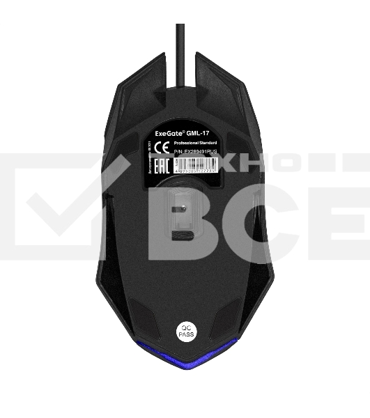 Мышь проводная ExeGate Gaming Standard Laser GML-17 черный, 1200 dpi, USB, кнопки - 3