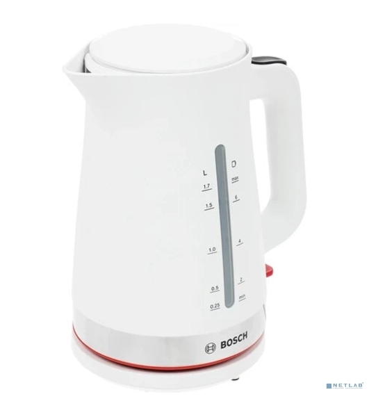Чайник электрический Bosch TWK4M221 1.7 л, белый корпус: пластик