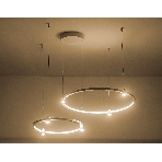 Подвесной светодиодный светильник Ambrella light FL5521/2+6 WH белый 45W 3000K/4200K/6400K D600/400*1300 (без ПДУ), фото3