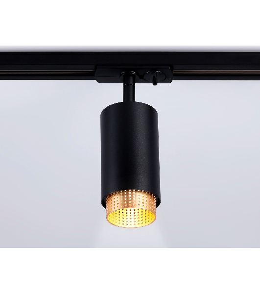 Трековый однофазный светильник Ambrella light GL5162 BK/GD черный/золото GU10 max 12W D60*190