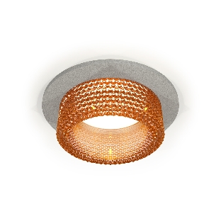 Комплект встраиваемого светильника Ambrella light XC6514044 SGR/CF серый песок/кофе MR16 GU5.3 (C6514, N6154)