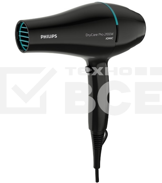Фен Philips BHD272/00 2100Вт, ионизация, 6 настроек температуры/скорости воздушного потока, насадка-концентратор 9 мм, холодный обдув, черный