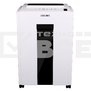 Шредер Deli 9953 белый (секр.P-5)/фрагменты/8лист./23лтр./скрепки/скобы/пл.карты/CD