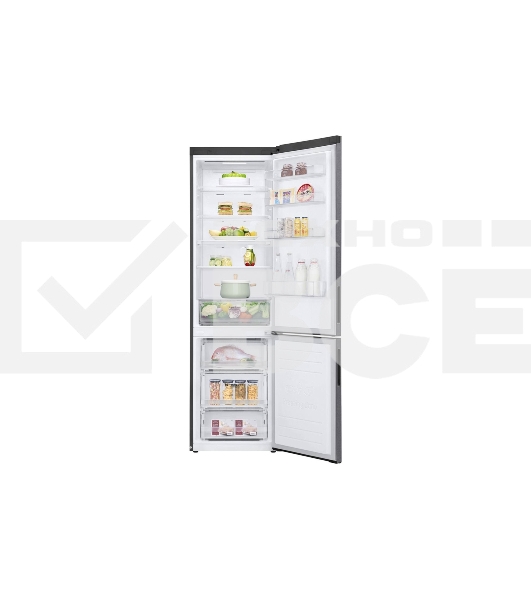 Холодильник LG GA-B509CLSL графитовый двухкамерный 277/107л морозилка снизу, No Frost