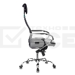 Кресло руководителя Бюрократ CH-609SL/BLACK TW-01 TW-11 черный, спинка сетка, искусст.кожа/ткань, крестовина хром, фото6