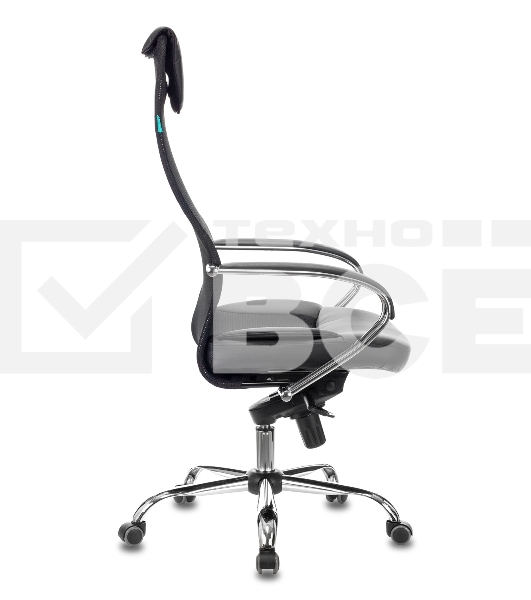 Кресло руководителя Бюрократ CH-609SL/BLACK TW-01 TW-11 черный, спинка сетка, искусст.кожа/ткань, крестовина хром