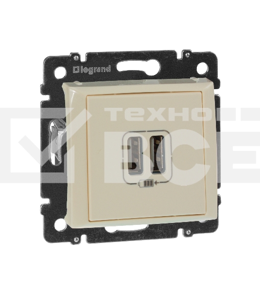 Розетка 2-ая USB 774170 Legrand Valena Сл. кость