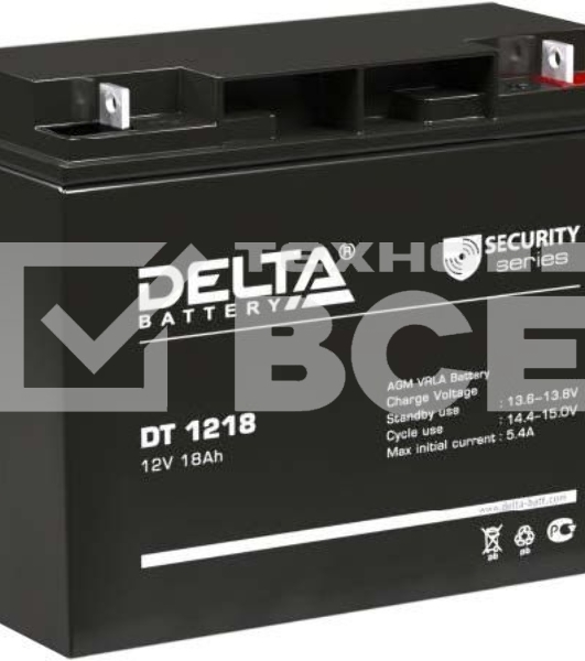Батарея Delta DT 1218 (12V, 18Ah)