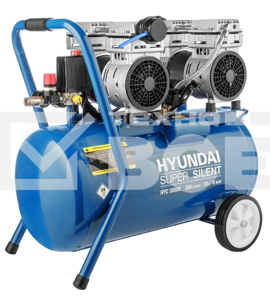 Компрессор поршневой Hyundai HYC 3050S безмасляный 300л/мин 50л 2000Вт