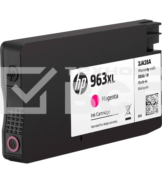 Картридж струйный HP 963XL 3JA28AE пурпурный увеличенной ёмкости (1600 стр) для HP OfficeJet Pro 901x/902x