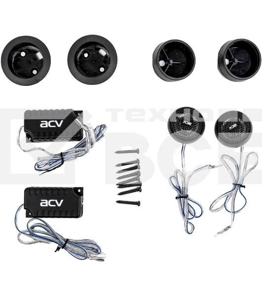 Колонки автомобильные ACV TWN-13 90Вт 91дБ 4Ом 2.8см (ком.:2кол.) твитер однополосные