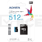 Карта памяти MICRO SDXC 512GB AUSDX512GUICL10A1-RA1 ADATA, фото 1