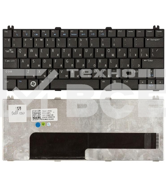 Клавиатура для ноутбука Dell Inspiron Mini 12 1210 черная